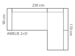 Amelie samettisohva divaanilla, Beige