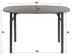 Amsterdam Onyx baaripöytä 140cm