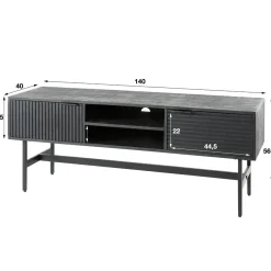 Amsterdam tv-taso 140cm, Marina musta