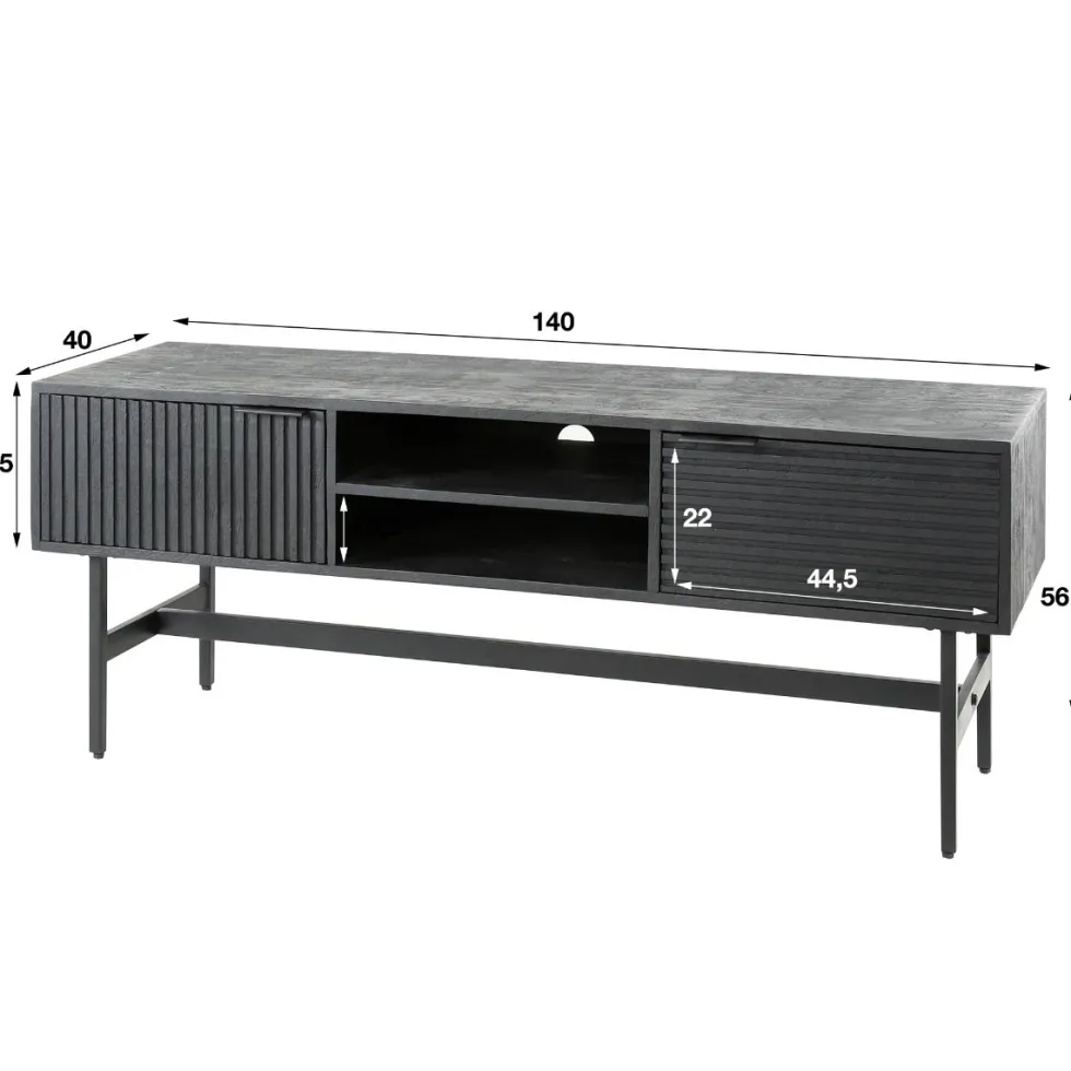 Amsterdam tv-taso 140cm, Marina musta