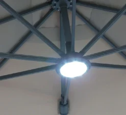 Aurinkovarjon LED-valo kaukosäätimellä