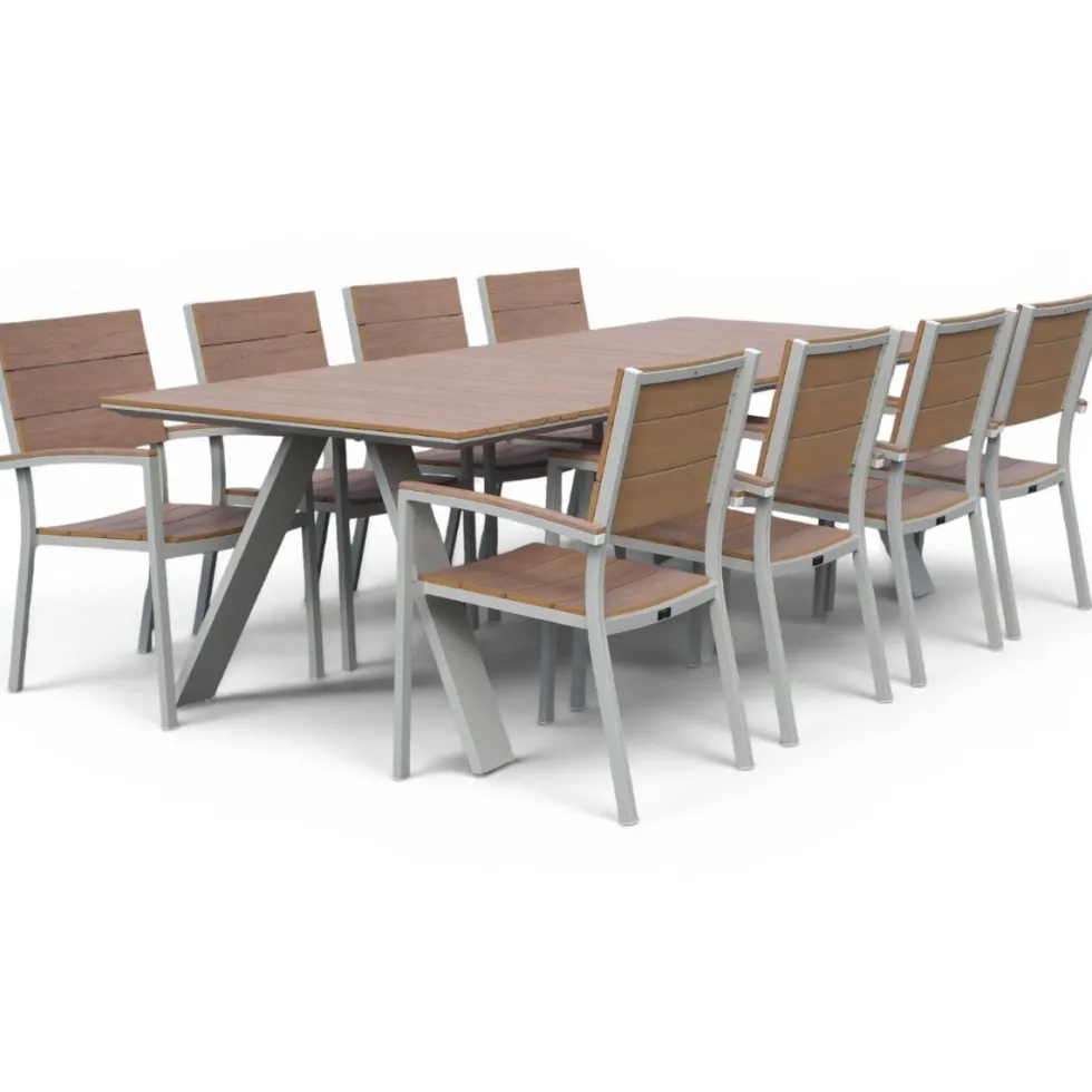 Cannes terassipöytä 250 cm + Krabi tuolit