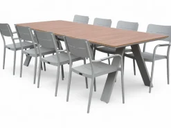 Cannes terassipöytä 250 cm + Togo tuolit