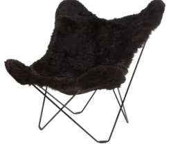 Cuero Lepakkotuoli Iceland Mariposa, Black Shorn