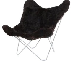 Cuero Lepakkotuoli Iceland Mariposa, Black Shorn