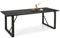 Edna ruokapöytä 180x90cm musta, puujalat