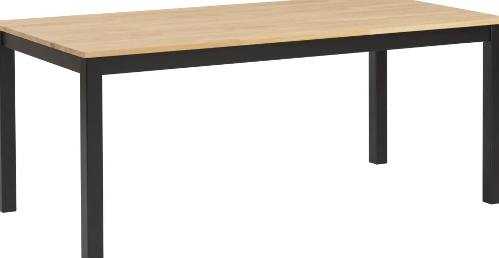 Halla tammipöytä 180x90 cm, tammi-musta
