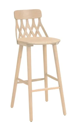 Hans K Y5-baarituoli, 63cm valkoöljytty tammi