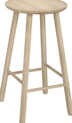 Hans K ZigZag baarijakkara 63cm, valkoöljytty tammi