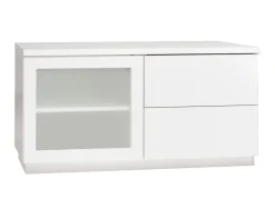 Hiipakka Anton tv-taso 100cm, lasiovi+laatikot