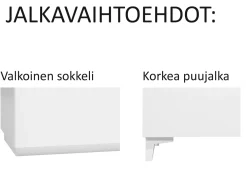 Hiipakka Anton TV-taso 150cm umpi+ 2 avohyllyä