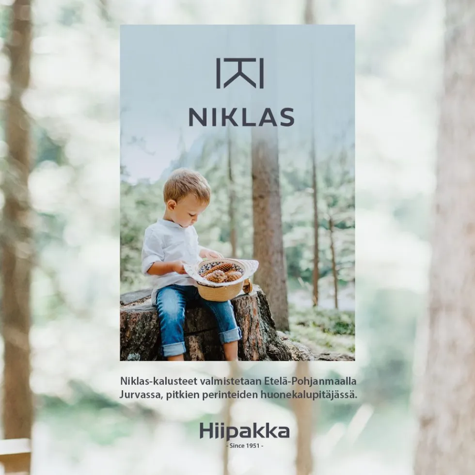 Hiipakka Niklas senkki 200 cm, umpiovet + laatikot
