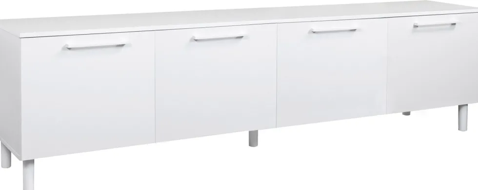 Hiipakka Solo TV-taso 220 cm ovilla, valkoinen