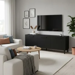 Hiipakka Solo TV-taso ovilla 166cm, musta