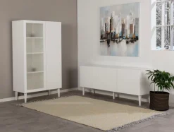 Hiipakka Vilja korkea kaappi kirkas lasi, valkoinen