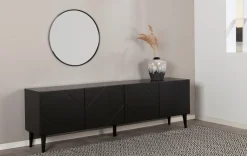 Hiipakka Vilja senkki 200cm ovilla, musta