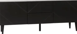 Hiipakka Vilja tv-taso 150cm ovilla+laatikoilla, musta