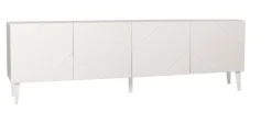 Hiipakka Vilja tv-taso 200cm ovilla, valkoinen