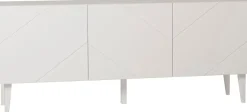 Hiipakka Vilja tv-taso 150cm ovilla, valkoinen