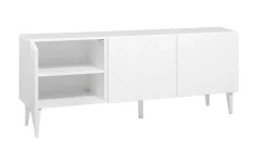 Hiipakka Vilja tv-taso 150cm ovilla, valkoinen