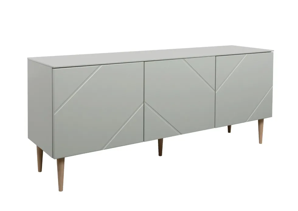Hiipakka Vilja tv-taso 150cm ovilla, vihreä