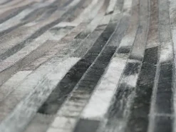 Härännahka-matto musta, raita 160x230 cm