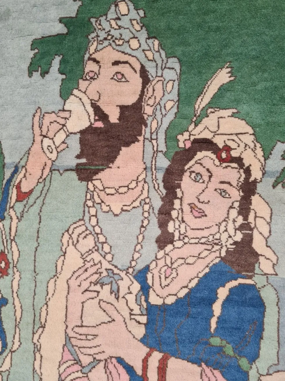 Isfahan matto, 139x216 cm