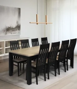 Kanerva ruokaryhmä kahdeksalle, musta/koivu