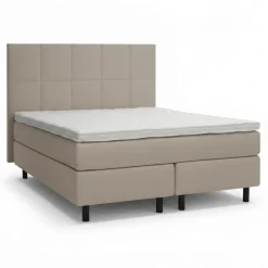 Komia 180x200 cm jenkkisänky + sängynpääty, taupe