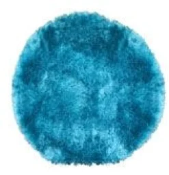 Lalee Lurex silk shaggy pyöreä 80 cm, turkoosi