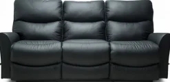 La-Z-Boy Rowan 3+1+1 recliner sohvakalusto, musta nahka