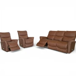 La-Z-Boy Rowan 3+1+1 recliner sohvakalusto, ruskea nahka