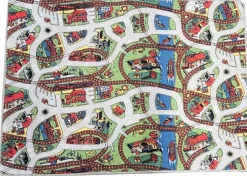 Liikennematto Railway, 140x200 cm