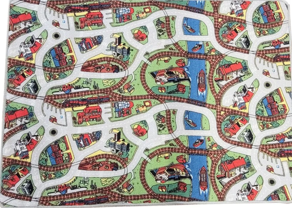 Liikennematto Railway, 140x200 cm