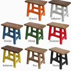 Lilliputti kantikas pikkujakkara, eri värejä