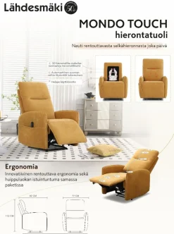 Mondo Touch hierova mekanismituoli, harmaa