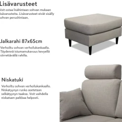 Napue 2-istuttava sohva beige