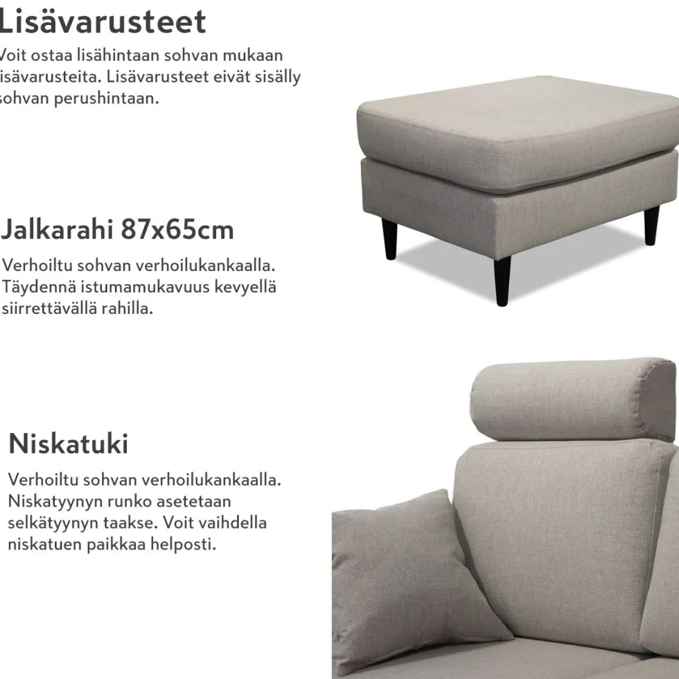 Napue kulmasohva beige