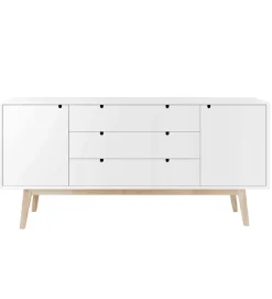 Notte senkki 160cm, valkoinen/koivu
