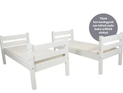 Nukkumatti pieni kerrossänky 70x165, valkoinen