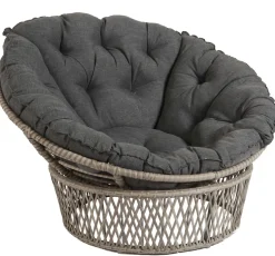 Papasan lepotuoli pyöreä, polyrottinki