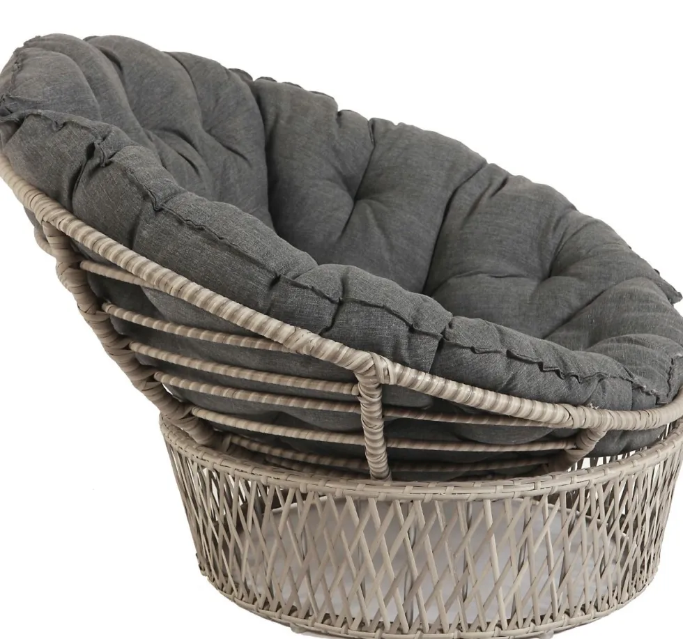 Papasan lepotuoli pyöreä, polyrottinki