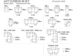 PK Furniture Kick kotiteatterisohva, nahkaverhoiltu