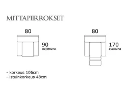 PK Furniture Togo Kick reclinertuoli, kangasverhoiltu