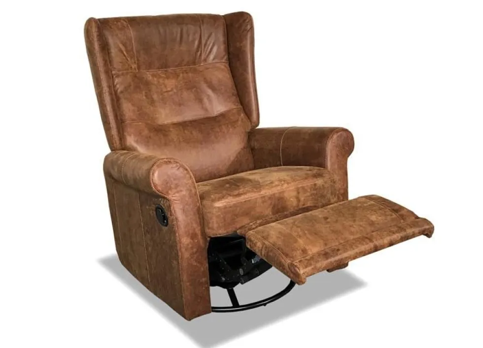 PK Madeleine Kick reclinertuoli, vintagenahkaa