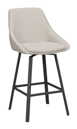 Rowico Alison baarijakkara beige, mustat metallijalat