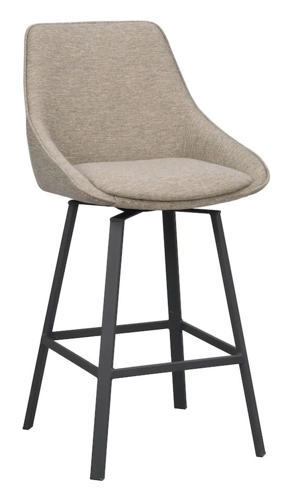 Rowico Alison baarijakkara tumma beige, mustat metallijalat