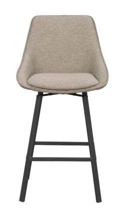 Rowico Alison baarijakkara tumma beige, mustat metallijalat