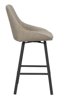 Rowico Alison baarijakkara tumma beige, mustat metallijalat