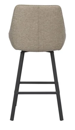 Rowico Alison baarijakkara tumma beige, mustat metallijalat